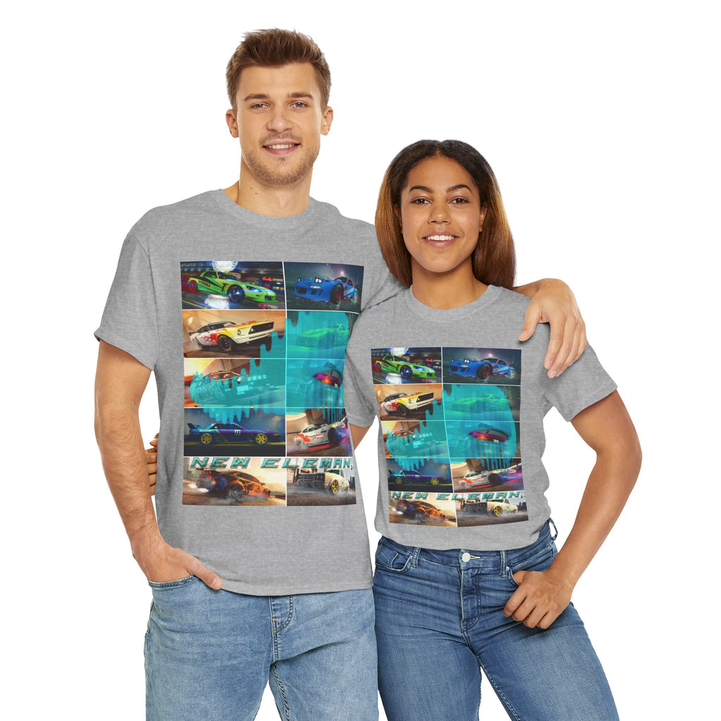 T-Shirt NewEleman Tunning, Sport car - Art Musical, DJ Unisex Garment-Dyed Tee, Music Lover Gift, Car Enthusiast Shirt, Street Racing,