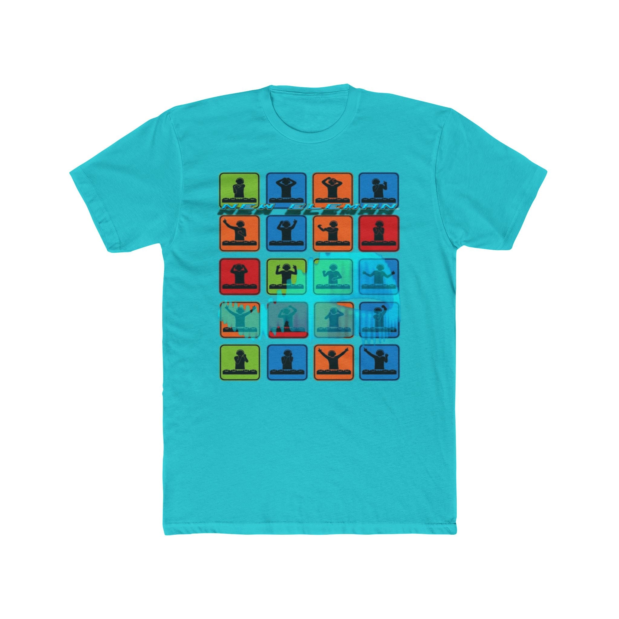 Colorful Art New Eleman Unisex Cotton Crew Music, Casual Wear, Gift for Him/Her, Everyday Style, Summer Fashion, Unique Outfits