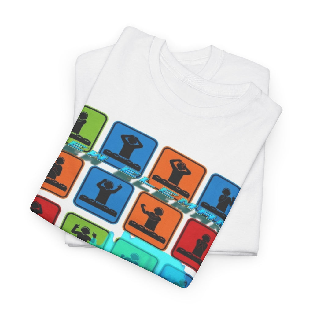 Colorful Art NewEleman Unisex Cotton Crew Music, Casual Wear, Gift for Him/Her, Everyday Style, Summer Fashion, Unique Outfits