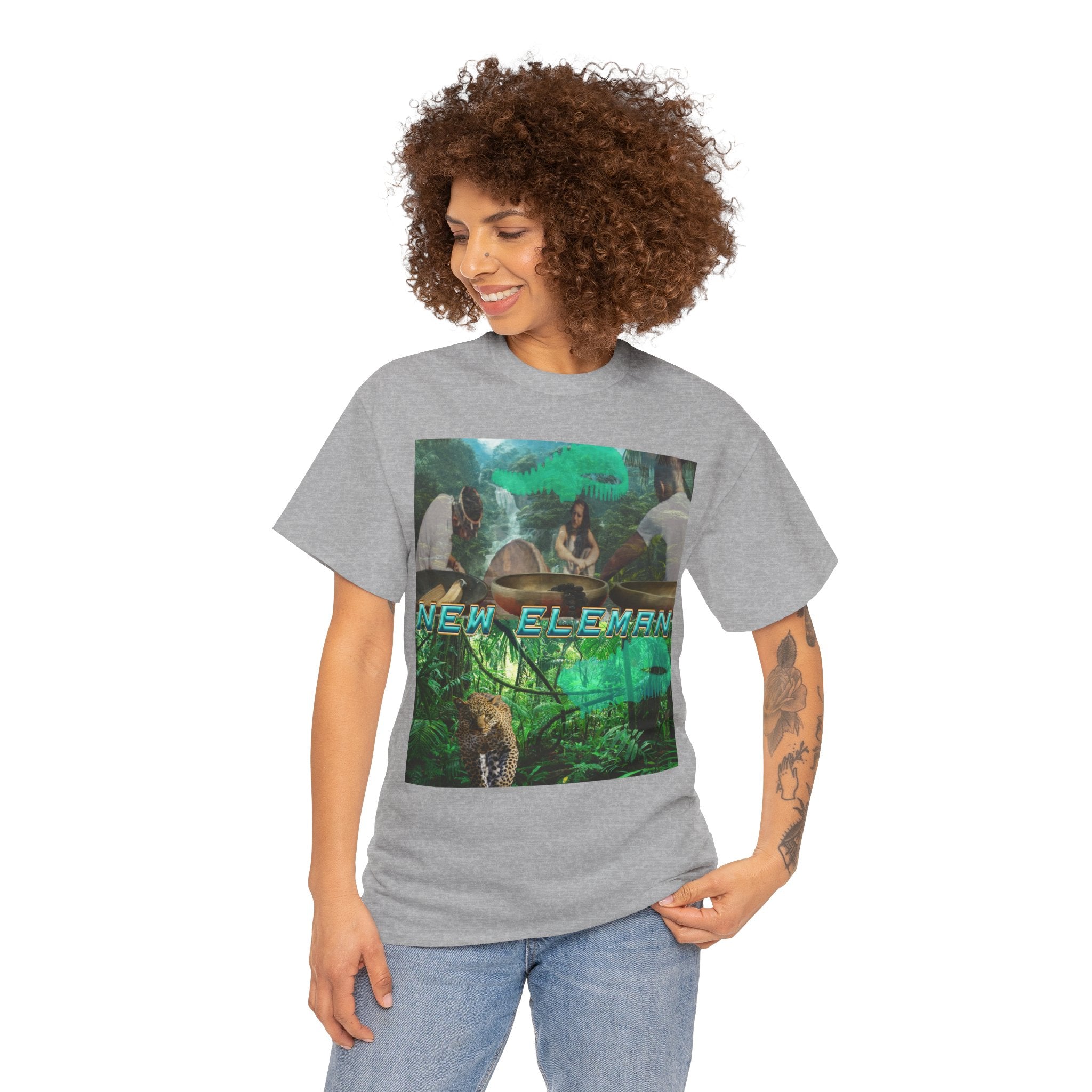 Jungle Vibes, New Eleman Artist Design T-Shirt Unisex Cotton Crew Tee - Tee, Casual Wear, Gift for Nature Lovers, Graphic T-Shirt