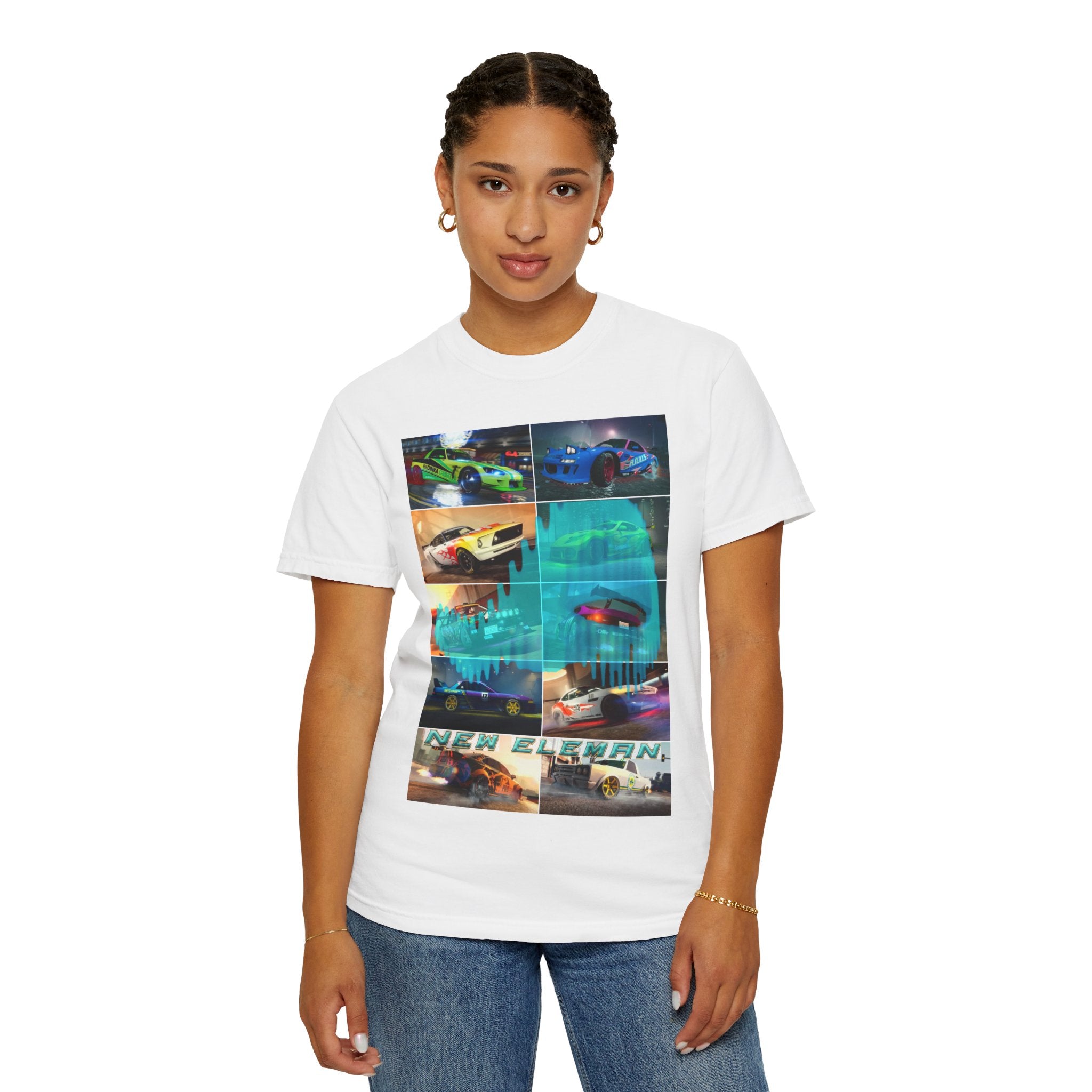 T-Shirt New Eleman Art Musical, DJ, Tunning, Sport car - Unisex Garment-Dyed Tee, Music Lover Gift, Car Enthusiast Shirt, Street Racing,