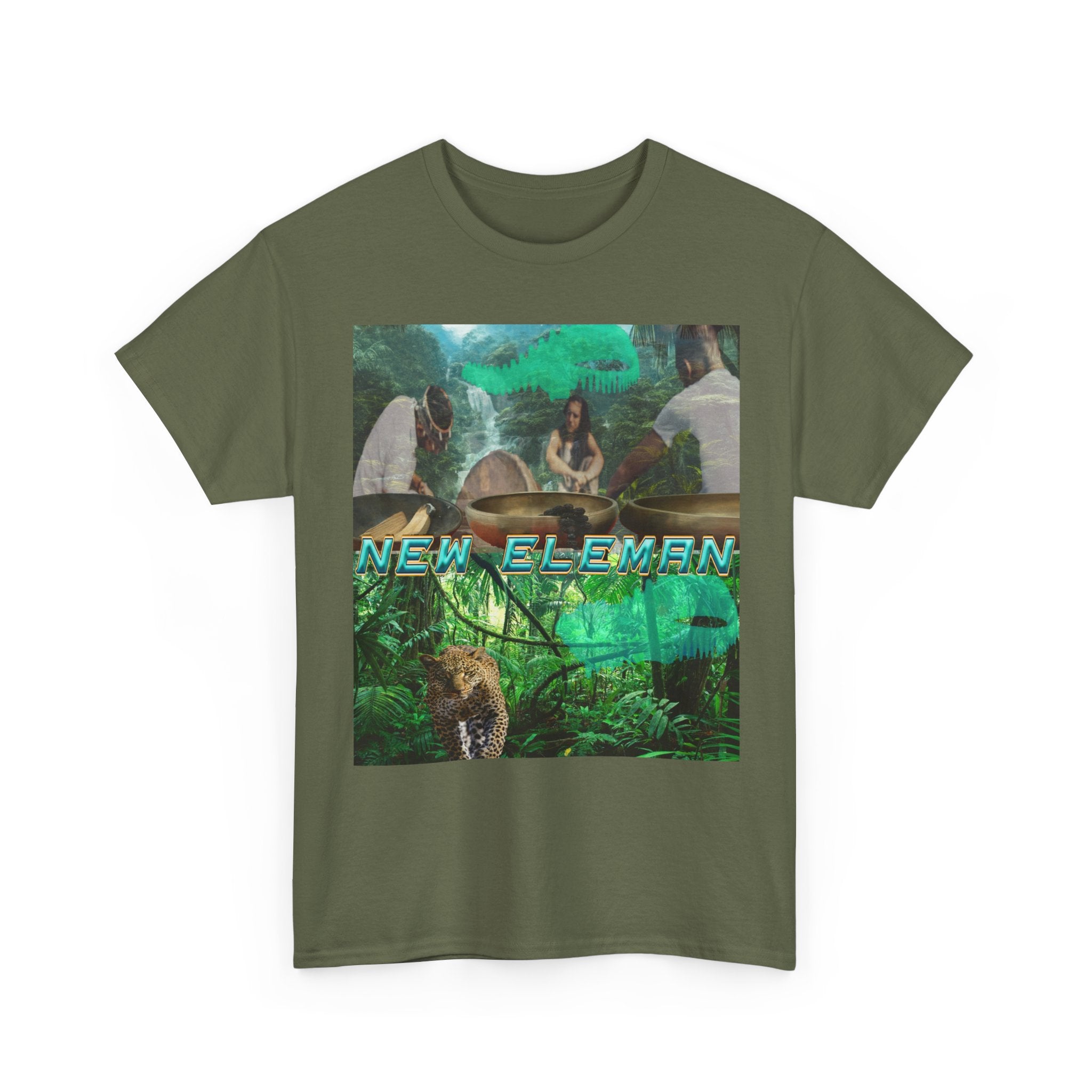 Jungle Vibes, New Eleman Artist Design T-Shirt Unisex Cotton Crew Tee - Tee, Casual Wear, Gift for Nature Lovers, Graphic T-Shirt