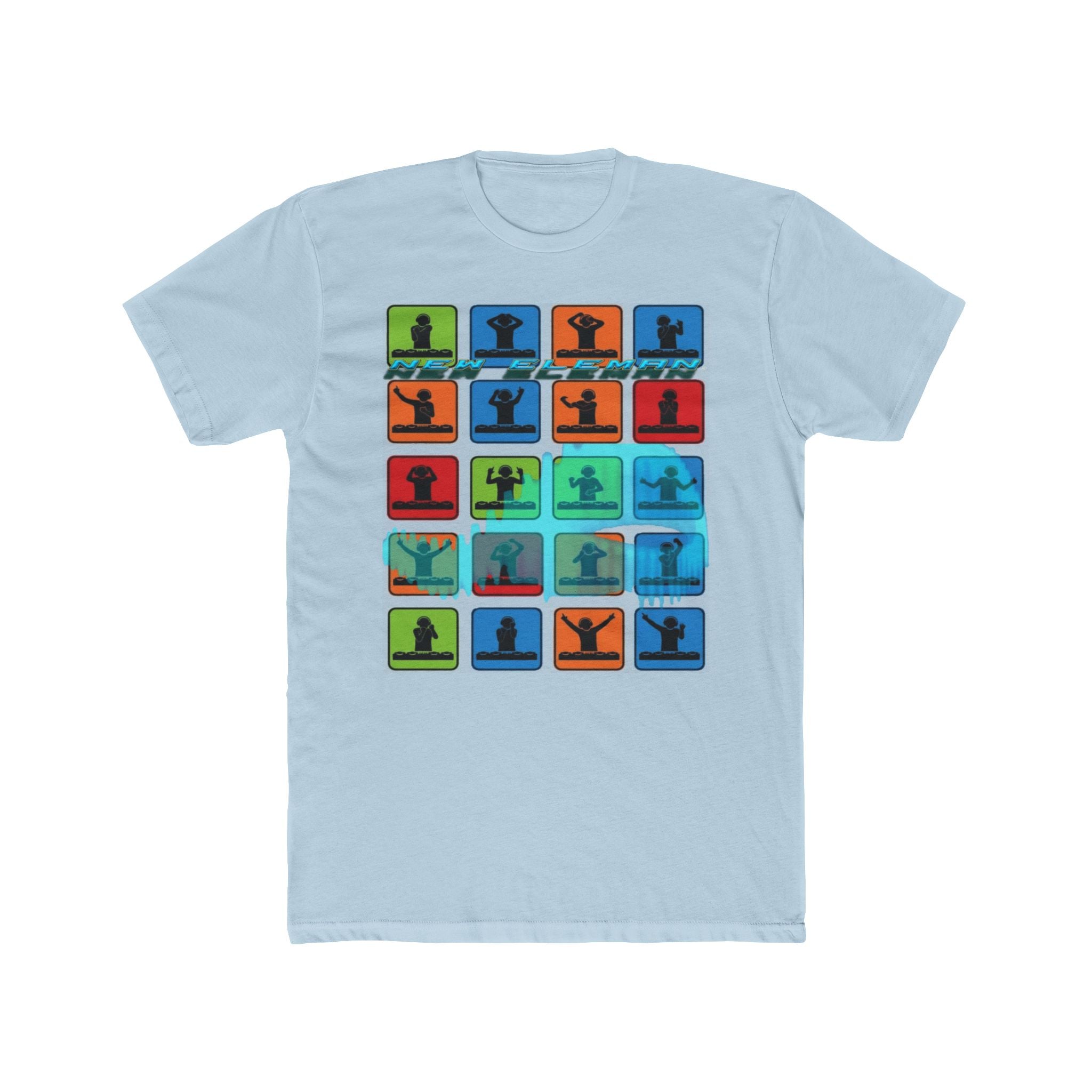Colorful Art New Eleman Unisex Cotton Crew Music, Casual Wear, Gift for Him/Her, Everyday Style, Summer Fashion, Unique Outfits