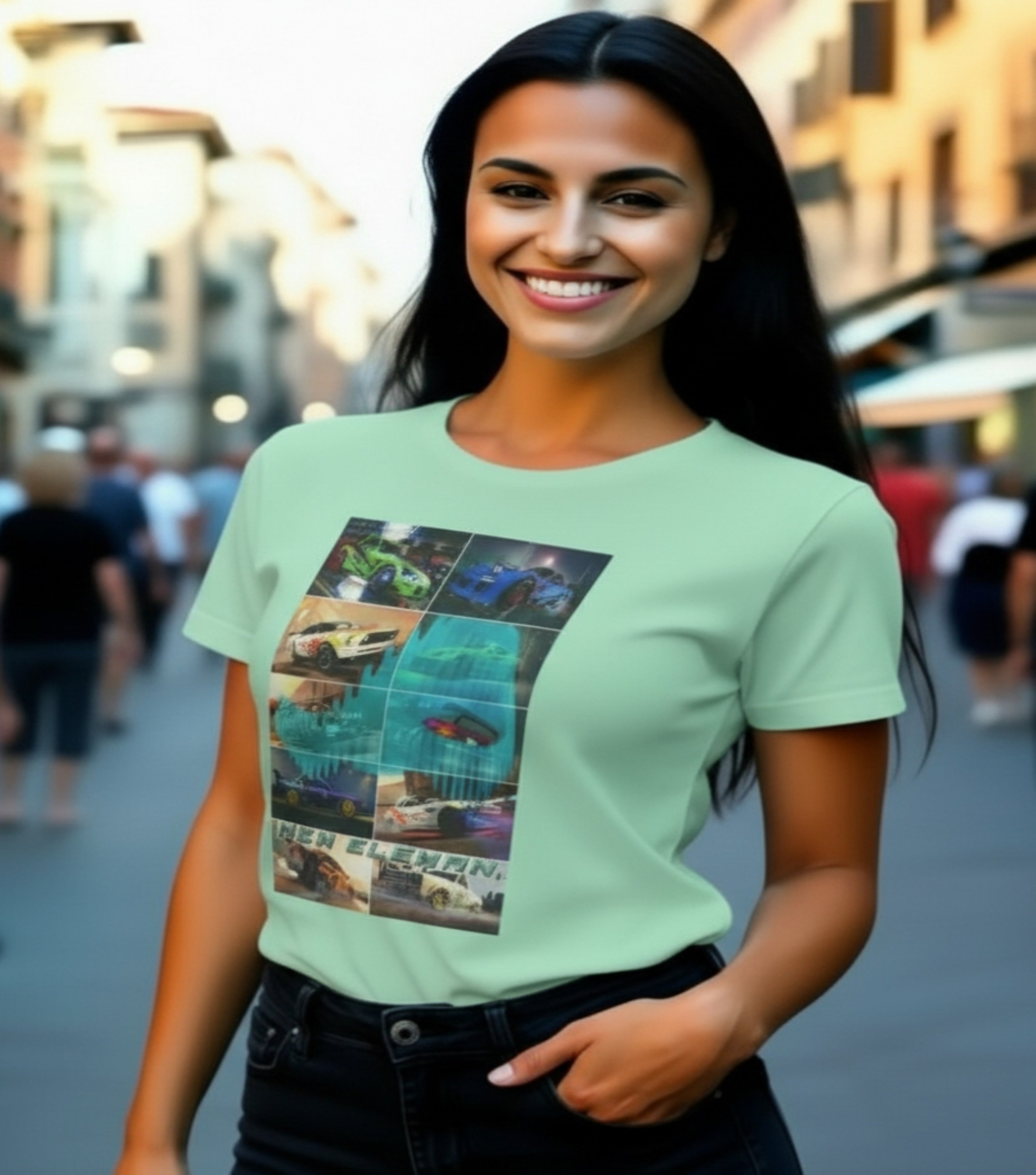 T-Shirt New Eleman Art Musical, DJ, Tunning, Sport car - Unisex Garment-Dyed Tee, Music Lover Gift, Car Enthusiast Shirt, Street Racing,