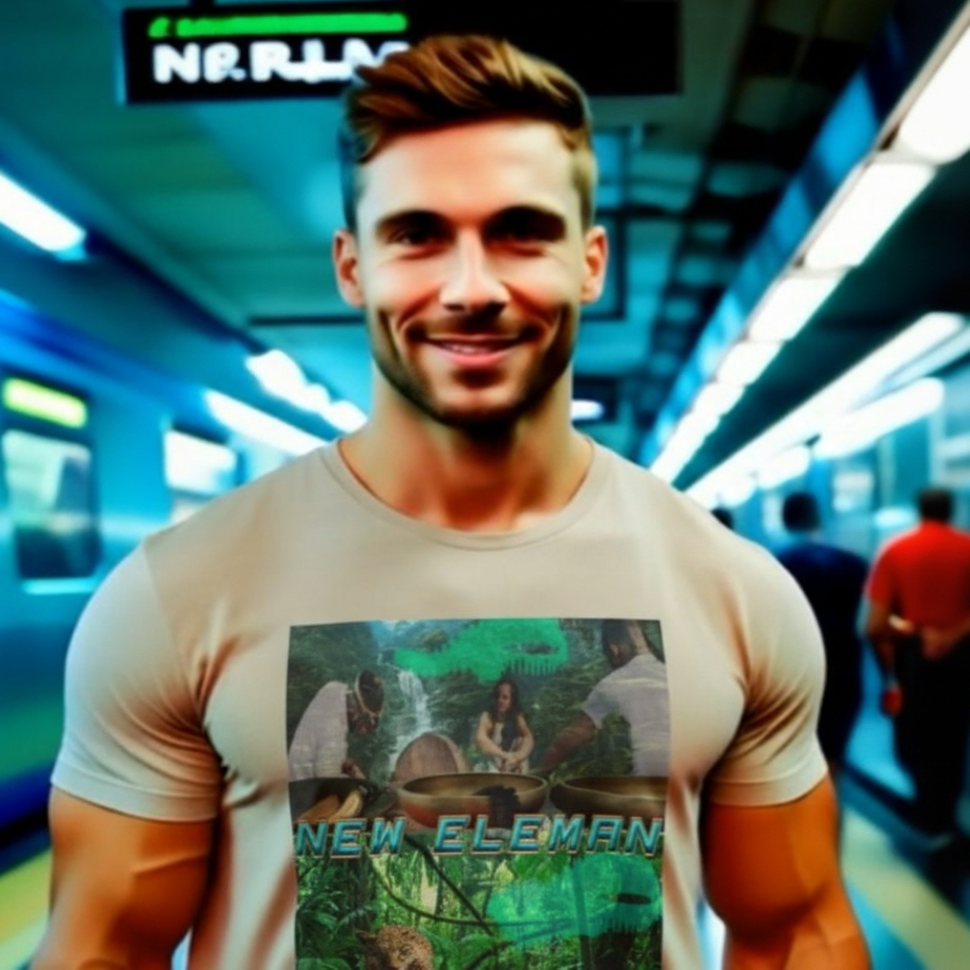 Artist New Eleman Design T-Shirt Unisex Cotton Crew Tee - Jungle Vibes, New Eleman Tee, Casual Wear, Gift for Nature Lovers, Graphic T-Shirt