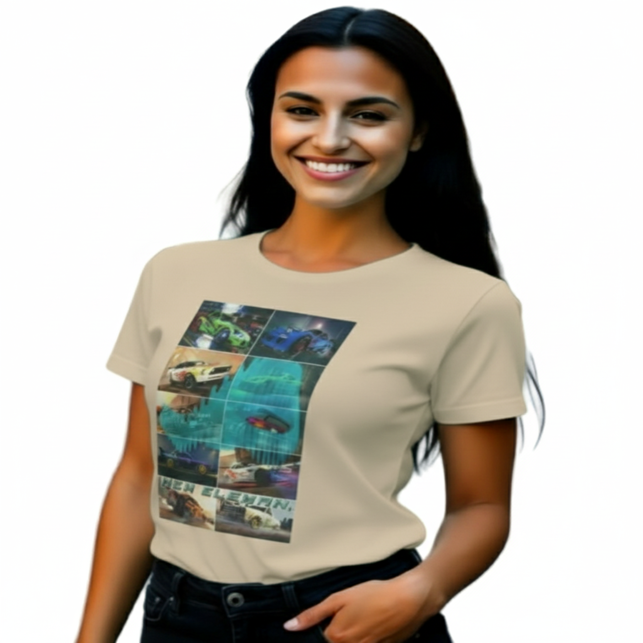 T-Shirt NewEleman Tunning, Sport car - Art Musical, DJ Unisex Garment-Dyed Tee, Music Lover Gift, Car Enthusiast Shirt, Street Racing,