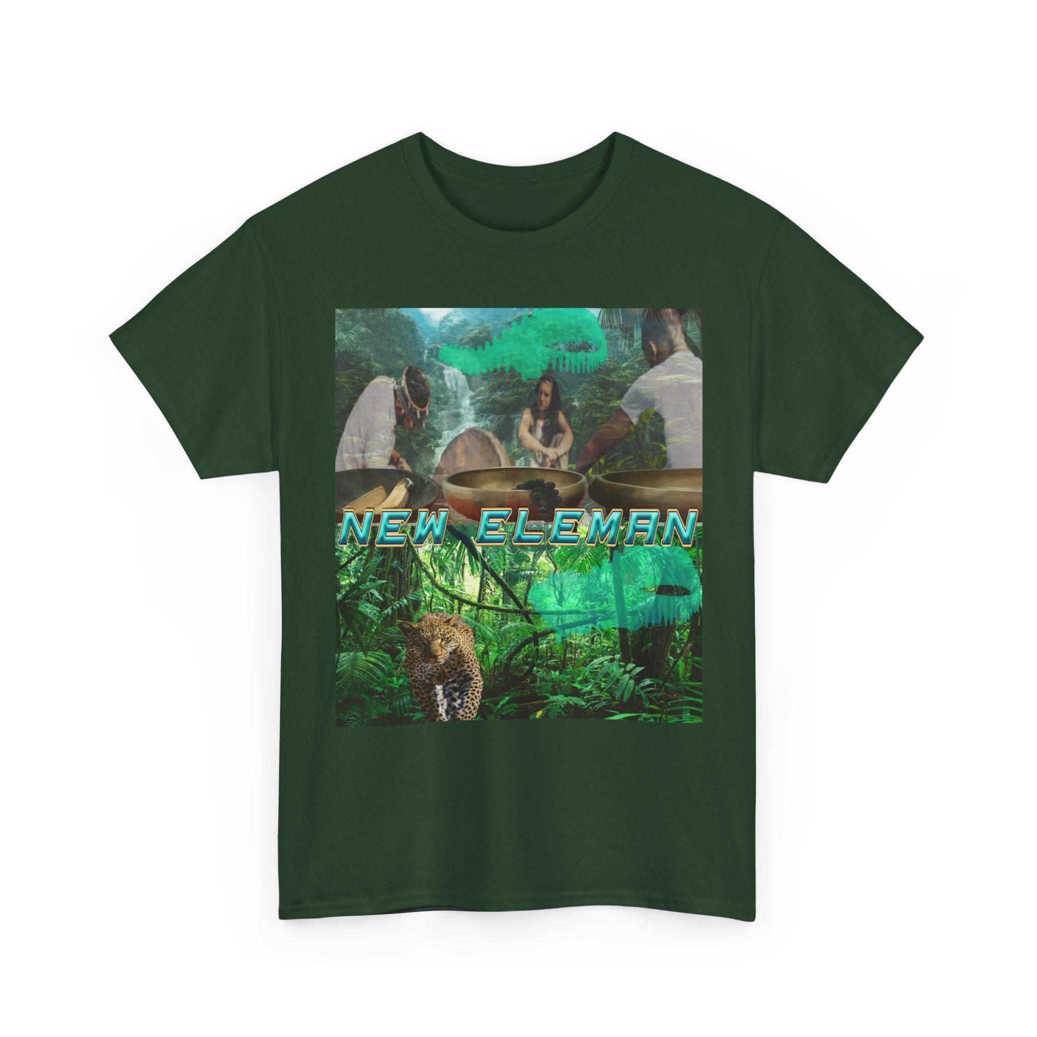 Jungle Vibes, New Eleman Artist Design T-Shirt Unisex Cotton Crew Tee - Tee, Casual Wear, Gift for Nature Lovers, Graphic T-Shirt