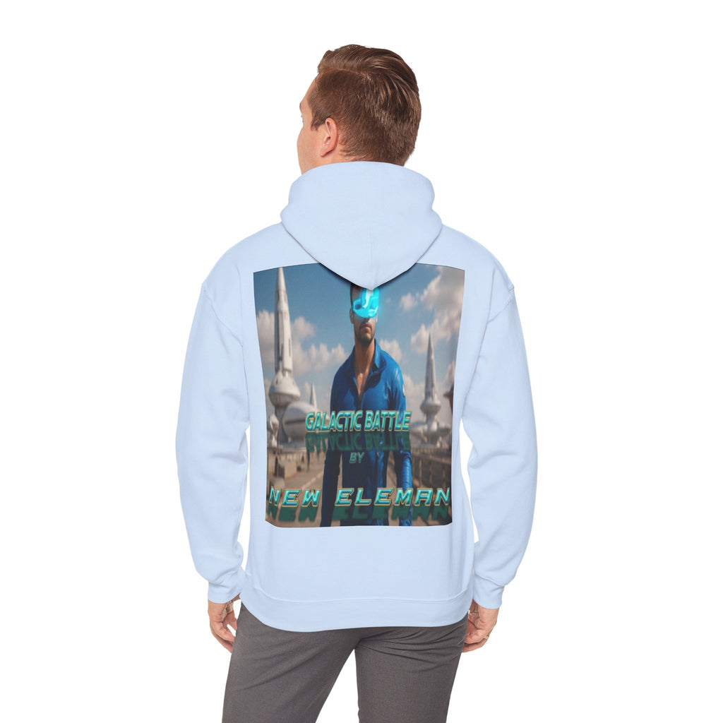 Futuristic Graphic NewEleman Hoodie, Cozy Unisex Sweatshirt for Sci-Fi Lovers, Cool Gift, Unique Design, Chill Vibes, Comfortable Style