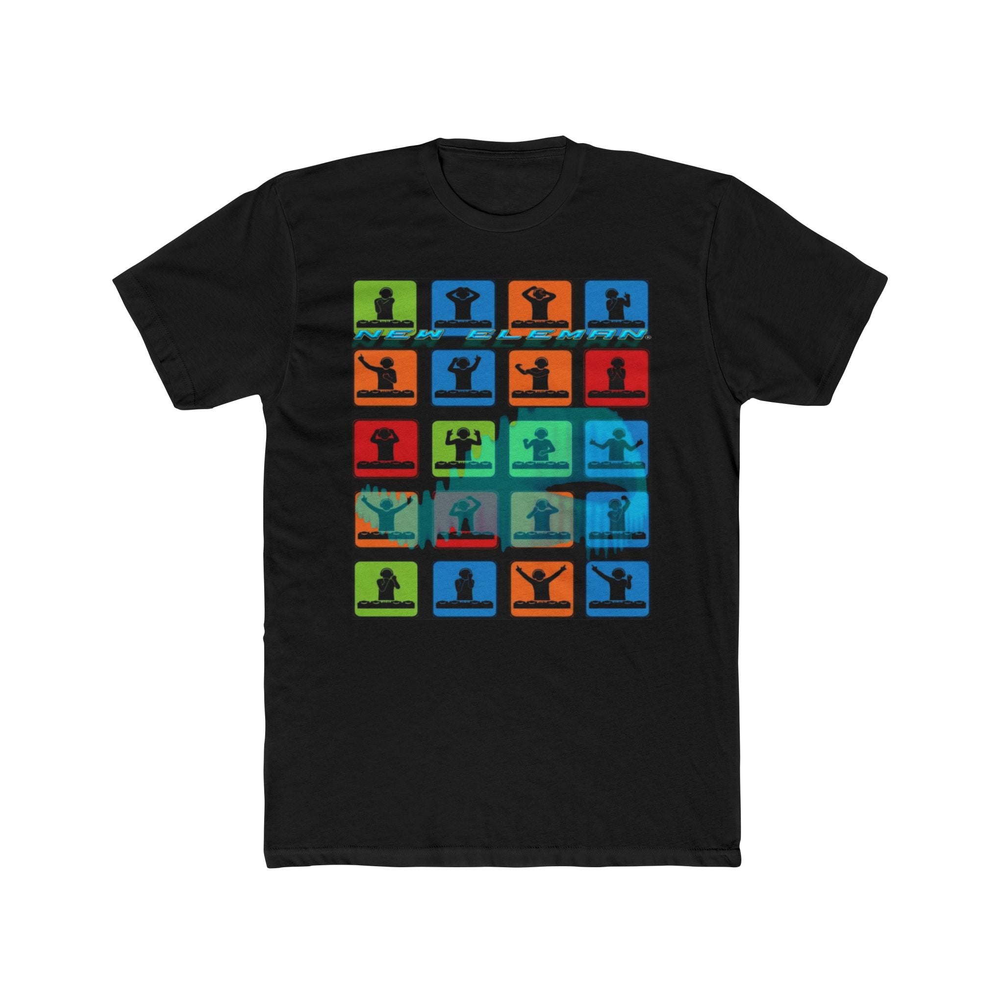 Colorful Art New Eleman Unisex Cotton Crew Music, Casual Wear, Gift for Him/Her, Everyday Style, Summer Fashion, Unique Outfits