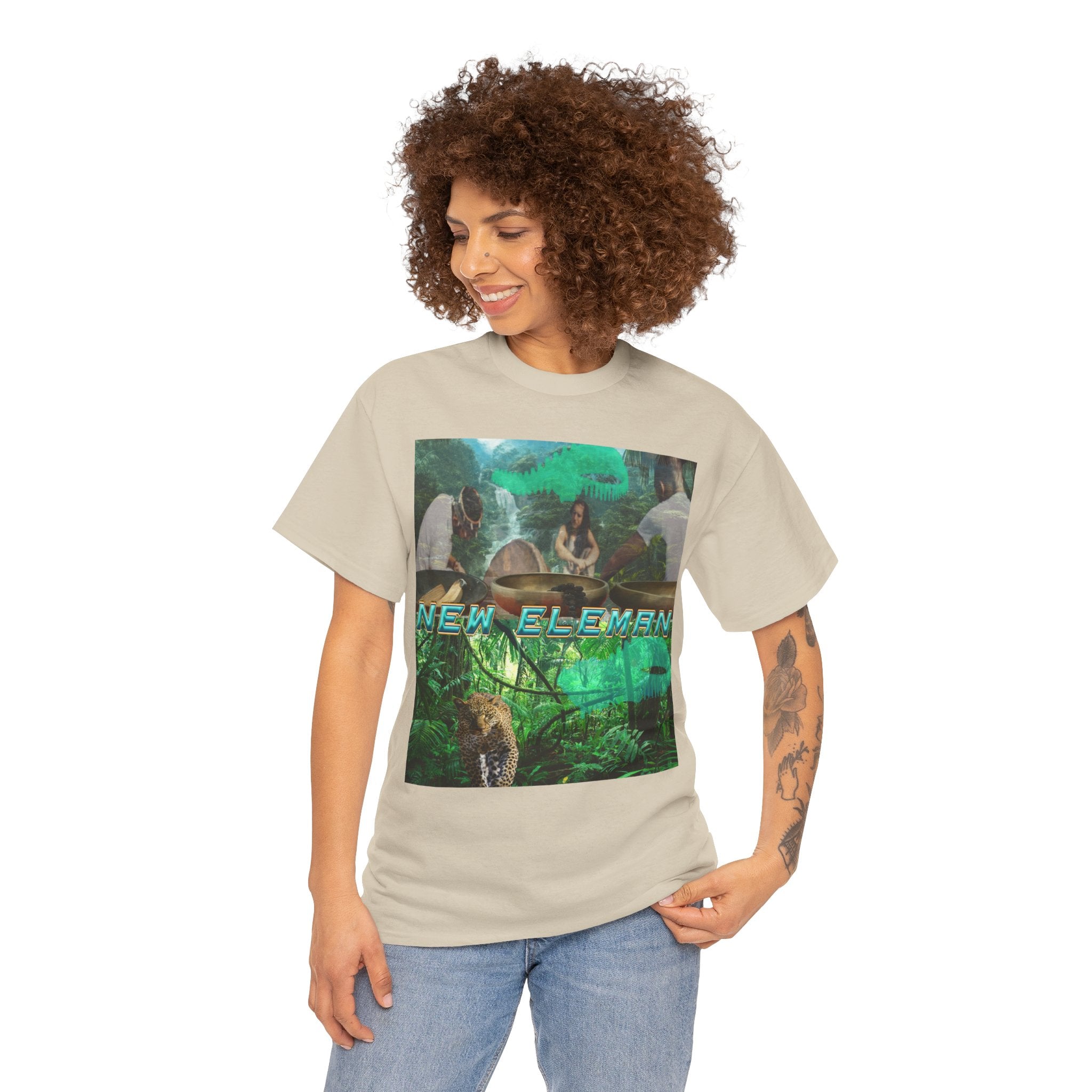 Jungle Vibes, New Eleman Artist Design T-Shirt Unisex Cotton Crew Tee - Tee, Casual Wear, Gift for Nature Lovers, Graphic T-Shirt