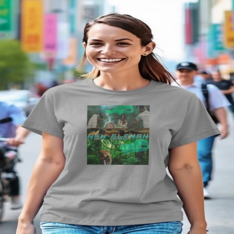 Artist New Eleman Design T-Shirt Unisex Cotton Crew Tee - Jungle Vibes, New Eleman Tee, Casual Wear, Gift for Nature Lovers, Graphic T-Shirt